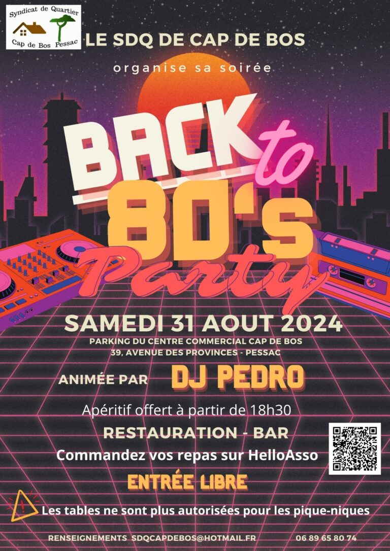 Soirée Années 80&rsquo;s